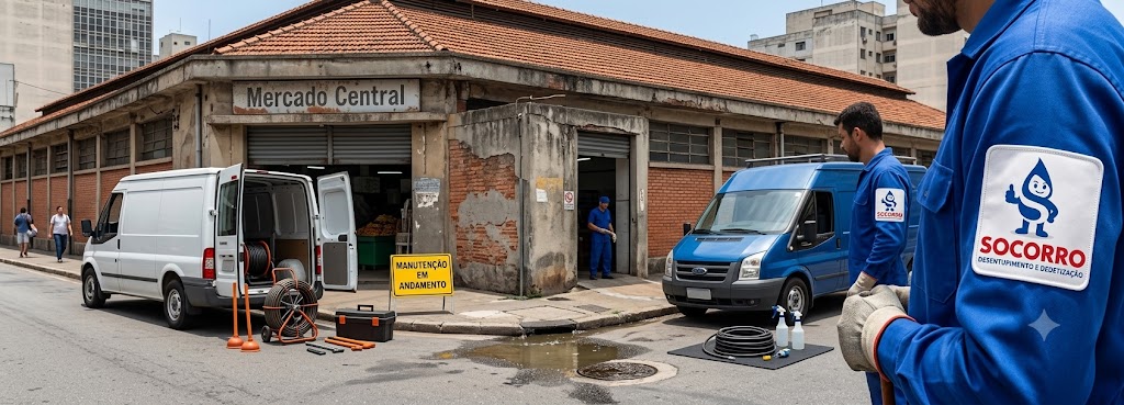 Profissional realizando Desentupimento e Manutenção Preventiva para Comércios e Empresas em Balneário Camboriú